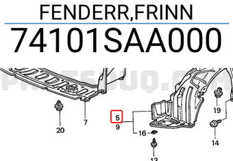 Honda 74101SAA000 FENDERR,FRINN