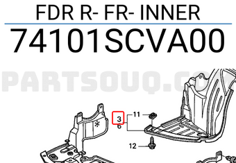 Honda 74101SCVA00 FDR R- FR- INNER