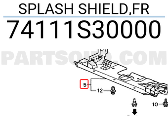 Honda 74111S30000 SPLASH SHIELD,FR