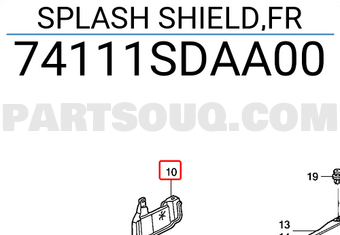Honda 74111SDAA00 SPLASH SHIELD,FR