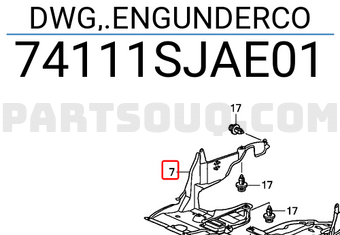 Honda 74111SJAE01 DWG,.ENGUNDERCO