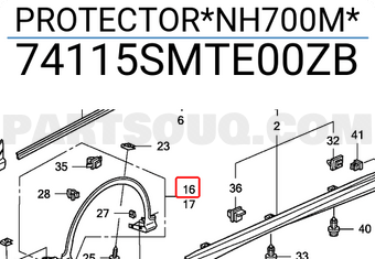 Honda 74115SMTE00ZB PROTECTOR*NH700M*