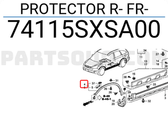 Honda 74115SXSA00 PROTECTOR R- FR