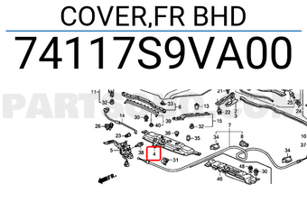 Honda 74117S9VA00 COVER,FR BHD
