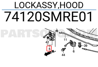 Honda 74120SMRE01 LOCKASSY,HOOD