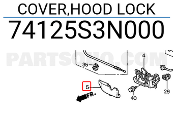 Honda 74125S3N000 COVER,HOOD LOCK
