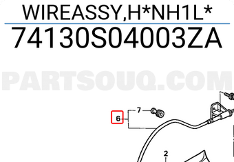 Honda 74130S04003ZA WIREASSY,H*NH1L*