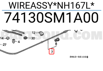 Honda 74130SM1A00 WIREASSY*NH167L*