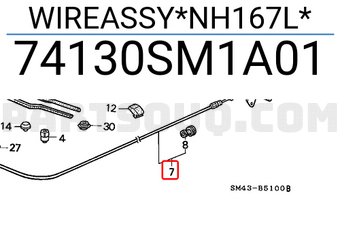 Honda 74130SM1A01 WIREASSY*NH167L*
