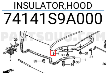 Honda 74141S9A000 INSULATOR,HOOD
