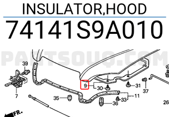 Honda 74141S9A010 INSULATOR,HOOD