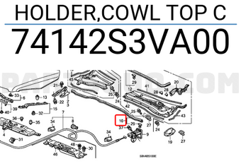 Honda 74142S3VA00 HOLDER,COWL TOP C