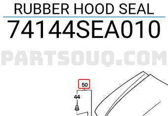 Honda 74144SEA010 RUBBER HOOD SEAL