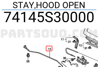 Honda 74145S30000 STAY,HOOD OPEN