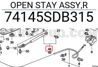 Honda 74145SDB315 OPEN STAY ASSY,R