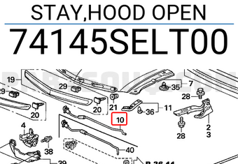 Honda 74145SELT00 STAY,HOOD OPEN