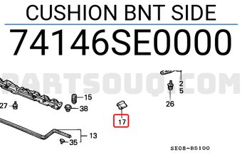 Honda 74146SE0000 CUSHION BNT SIDE