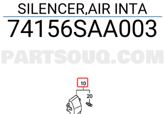 Honda 74156SAA003 SILENCER,AIR INTA