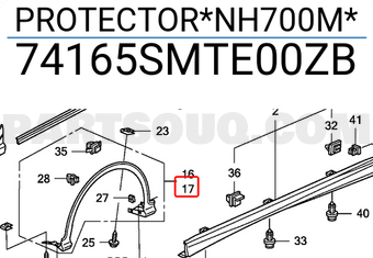 Honda 74165SMTE00ZB PROTECTOR*NH700M*