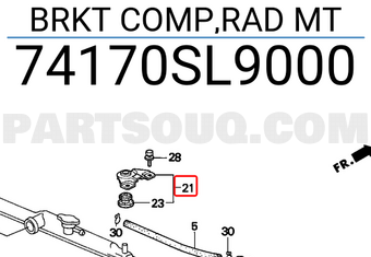 Honda 74170SL9000 BRKT COMP,RAD MT