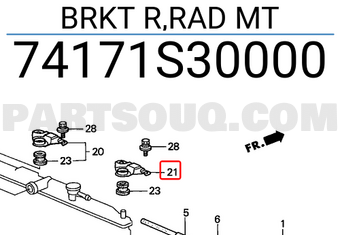 Honda 74171S30000 BRKT R,RAD MT