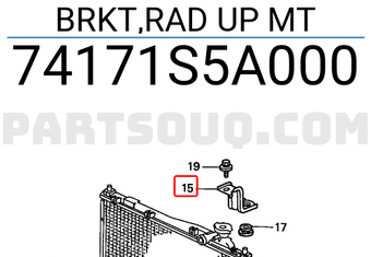 Honda 74171S5A000 BRKT,RAD UP MT