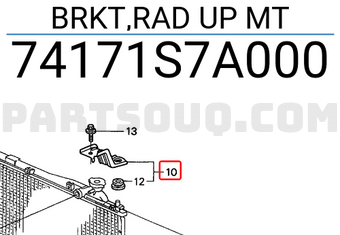 Honda 74171S7A000 BRKT,RAD UP MT