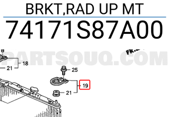 Honda 74171S87A00 BRKT,RAD UP MT