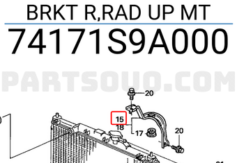 Honda 74171S9A000 BRKT R,RAD UP MT