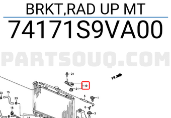 Honda 74171S9VA00 BRKT,RAD UP MT
