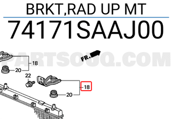 Honda 74171SAAJ00 BRKT,RAD UP MT