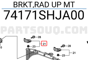 Honda 74171SHJA00 BRKT,RAD UP MT