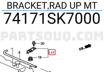 Honda 74171SK7000 BRACKET,RAD UP MT