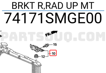 Honda 74171SMGE00 BRKT R,RAD UP MT