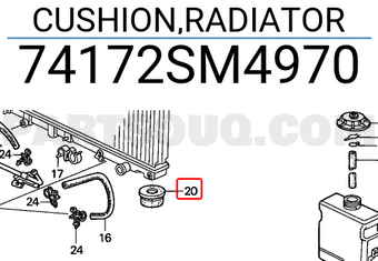 Honda 74172SM4970 CUSHION,RADIATOR