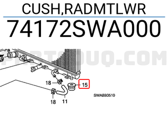 Honda 74172SWA000 CUSH,RADMTLWR