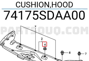 Honda 74175SDAA00 CUSHION,HOOD