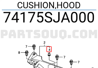 Honda 74175SJA000 CUSHION,HOOD