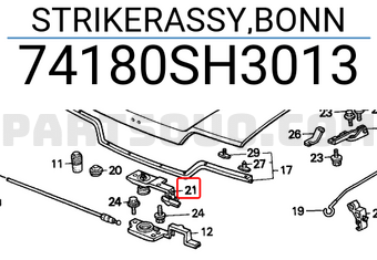 Honda 74180SH3013 STRIKERASSY,BONN
