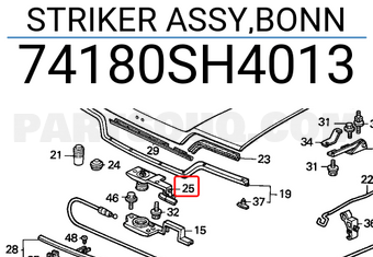 Honda 74180SH4013 STRIKER ASSY,BONN