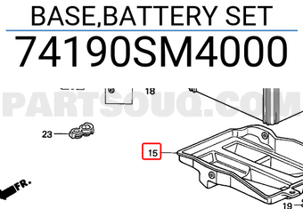 Honda 74190SM4000 BASE,BATTERY SET