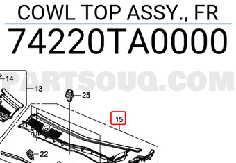Honda 74220TA0000 COWL TOP ASSY., FR