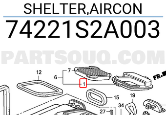 Honda 74221S2A003 SHELTER,AIRCON