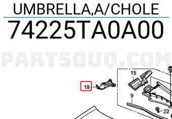 Honda 74225TA0A00 UMBRELLA,A/CHOLE