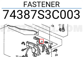 Honda 74387S3C003 FASTENER
