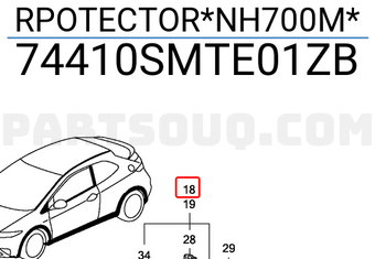 Honda 74410SMTE01ZB RPOTECTOR*NH700M*