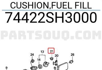 Honda 74422SH3000 CUSHION,FUEL FILL