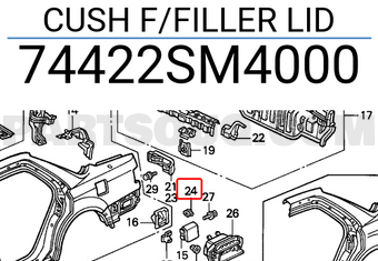 Honda 74422SM4000 CUSH F/FILLER LID