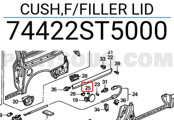 Honda 74422ST5000 CUSH,F/FILLER LID