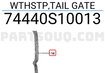 Honda 74440S10013 WTHSTP,TAIL GATE